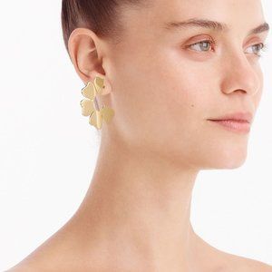 J. Crew Flat Flower Hoop Earrings